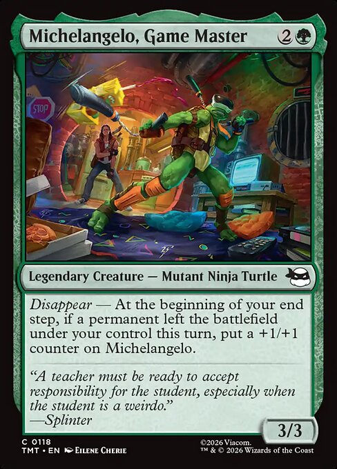 Michelangelo, Game Master Teenage Mutant Ninja Turtles Magic: The Gathering card image