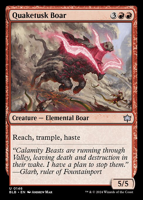Quaketusk Boar - Bloomburrow #146 Magic: The Gathering card image