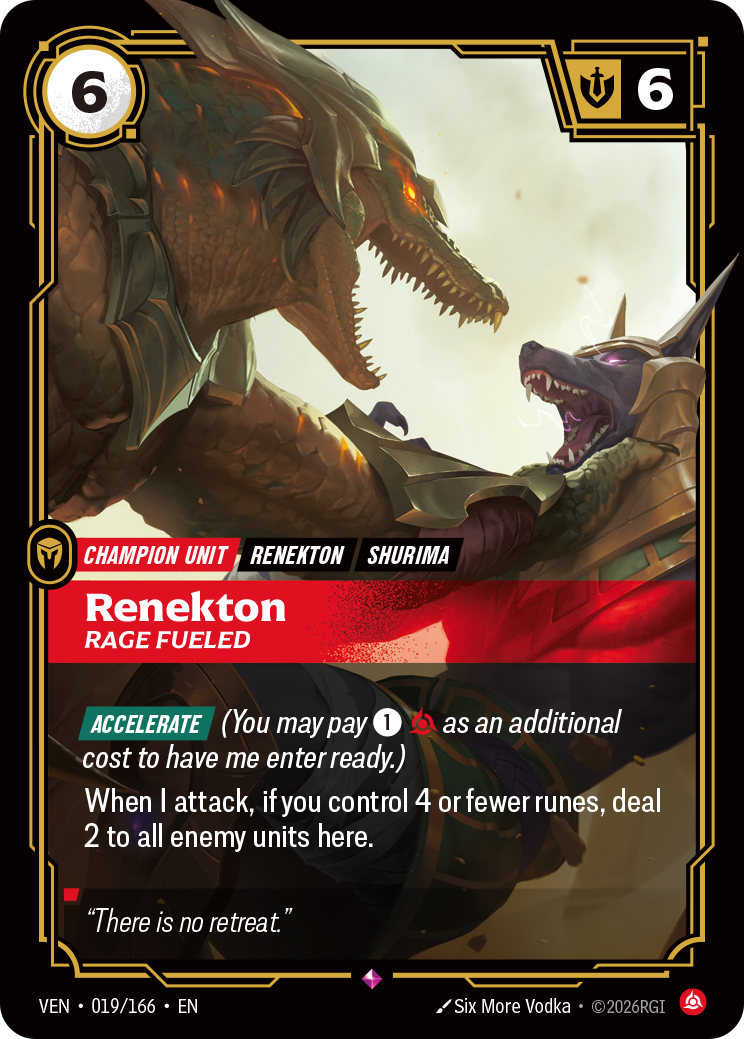 Renekton, Rage Fueled Riftbound card