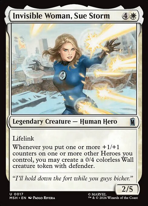 Invisible Woman, Sue Storm Marvel Super Heroes Magic: The Gathering card image
