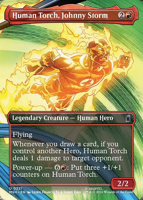 Human Torch, Johnny Storm Marvel Super Heroes Magic: The Gathering card image