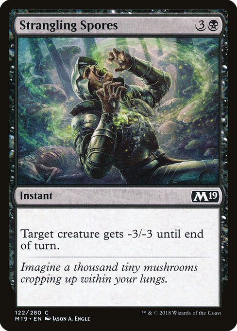 Strangling Spores Core Set 2019 Magic: The Gathering card image