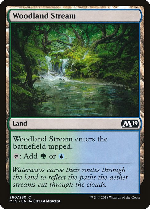 Woodland Stream - Core Set 2019 #260 Magic: The Gathering card image