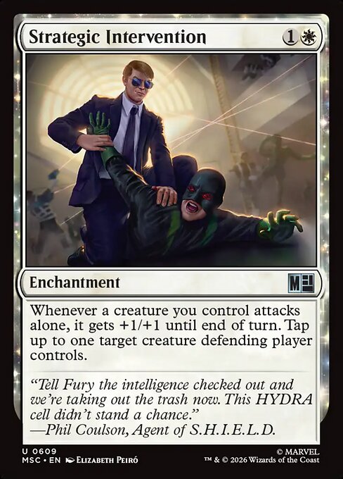 Strategic Intervention Marvel Super Heroes Commander Magic: The Gathering card image