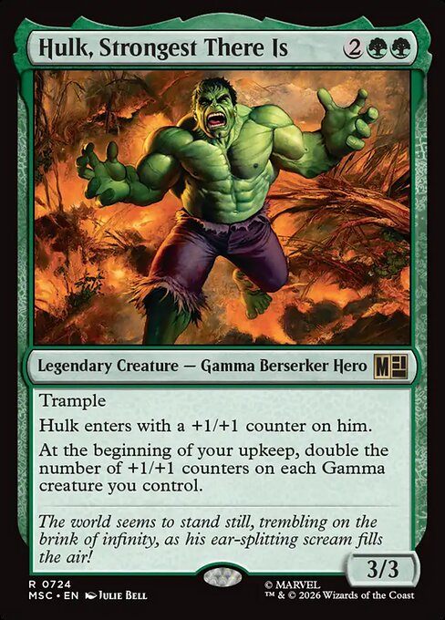 Hulk, Strongest There Is Marvel Super Heroes Commander Magic: The Gathering card image