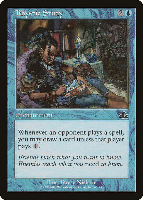Rhystic Study Prophecy Magic: The Gathering card image