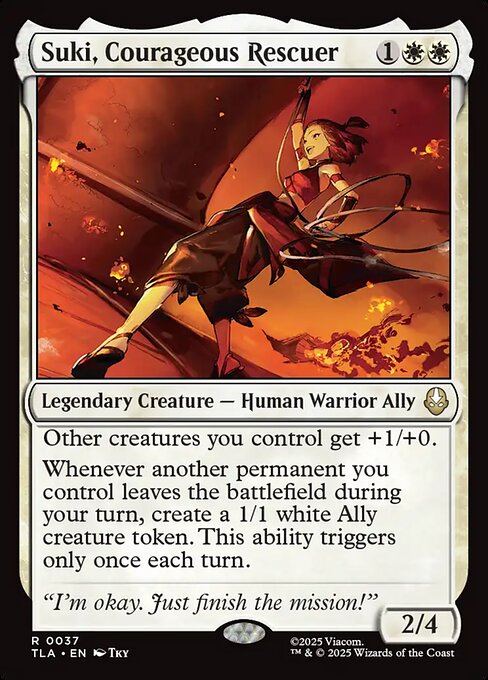Suki, Courageous Rescuer - Avatar: The Last Airbender #37 Magic: The Gathering card image