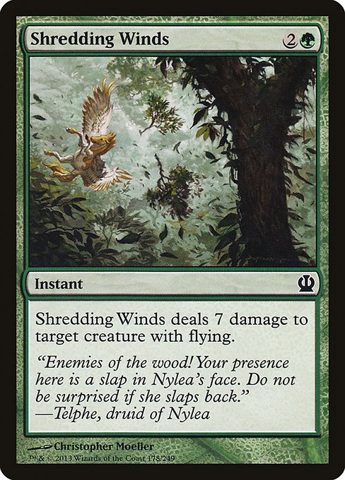 Shredding Winds - Theros #178 Magic: The Gathering card image