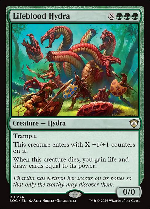 Lifeblood Hydra - Secrets of Strixhaven Commander #274
