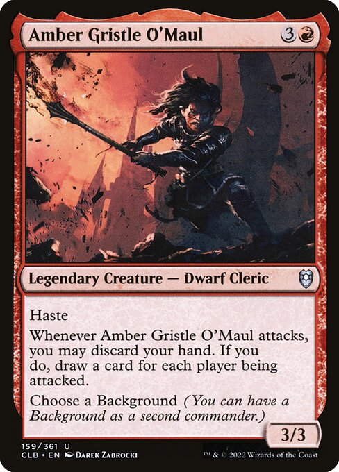 Amber Gristle O'Maul - Commander Legends: Battle for Baldur's Gate #159