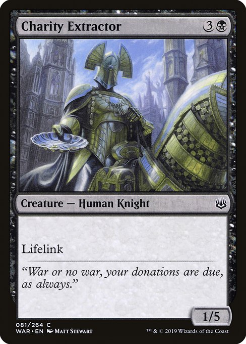 Charity Extractor - War of the Spark #81 Magic: The Gathering card image