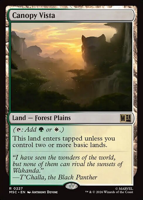 Canopy Vista Marvel Super Heroes Commander Magic: The Gathering card image