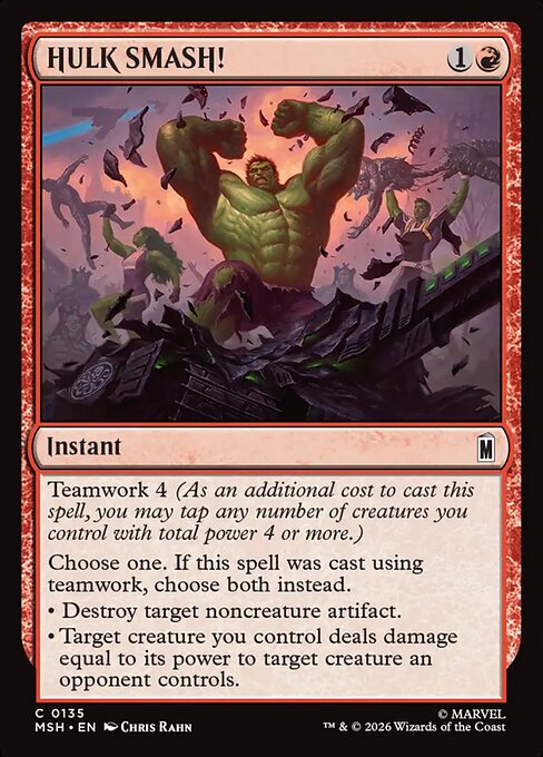 HULK SMASH! Marvel Super Heroes Magic: The Gathering card image
