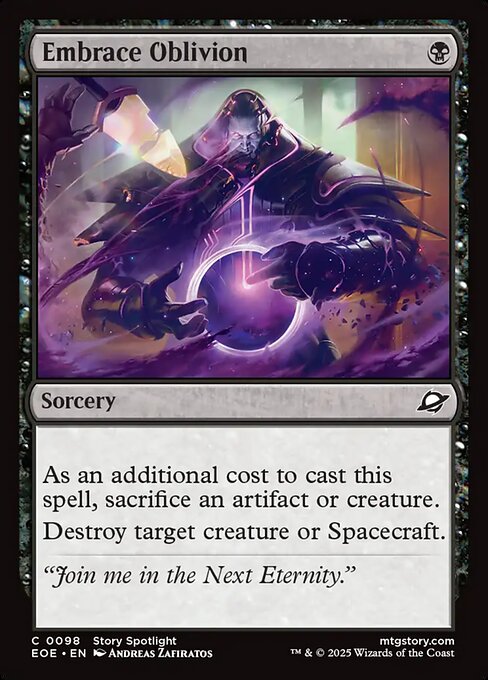 Embrace Oblivion Edge of Eternities Magic: The Gathering card image