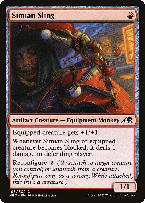 Simian Sling Kamigawa: Neon Dynasty Magic: The Gathering card image