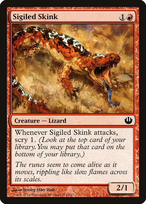 Sigiled Skink Journey into Nyx Magic: The Gathering card image