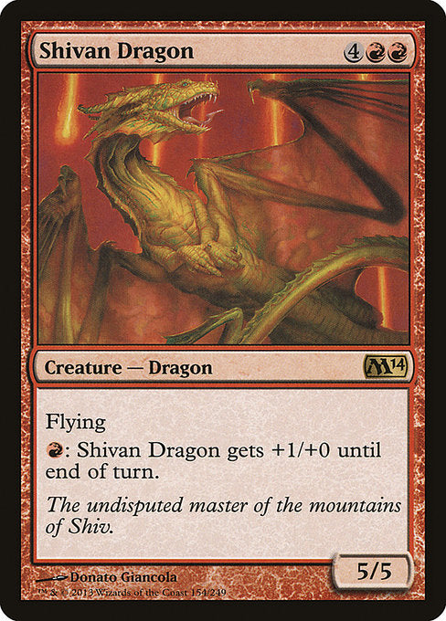 Shivan Dragon - Magic 2014 #154