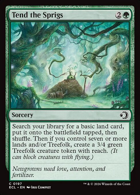 Tend the Sprigs - Lorwyn Eclipsed #197 Magic: The Gathering card image