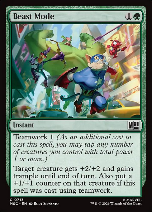 Beast Mode Marvel Super Heroes Commander Magic: The Gathering card image