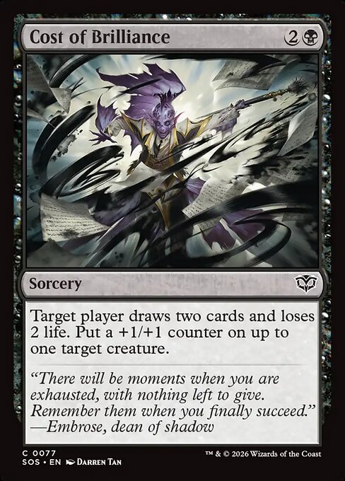 Cost of Brilliance - Secrets of Strixhaven #77 Magic: The Gathering card image