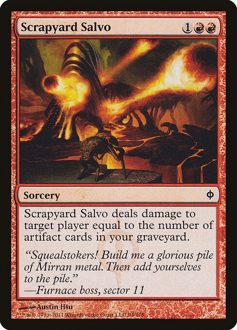 Scrapyard Salvo New Phyrexia Magic: The Gathering card image