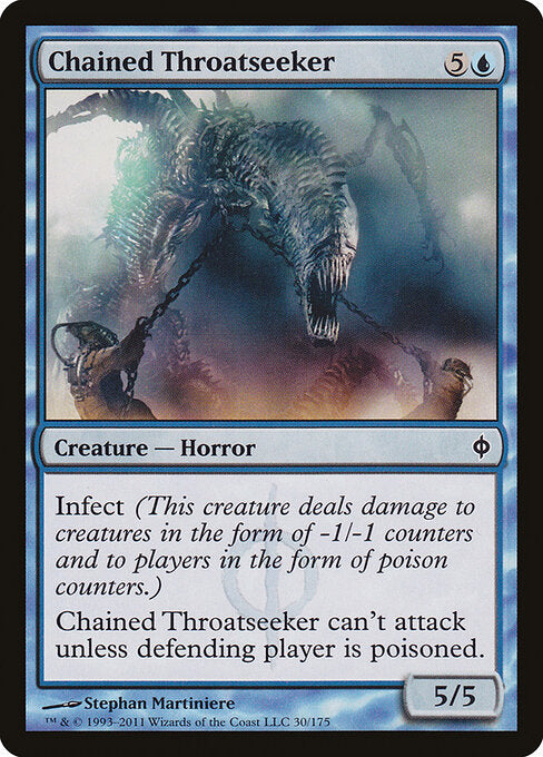 Chained Throatseeker New Phyrexia Magic: The Gathering card image