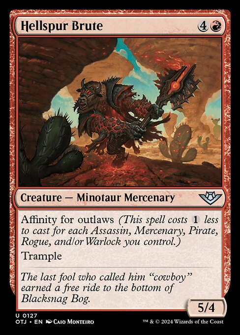 Hellspur Brute - Outlaws of Thunder Junction #127 Magic: The Gathering card image