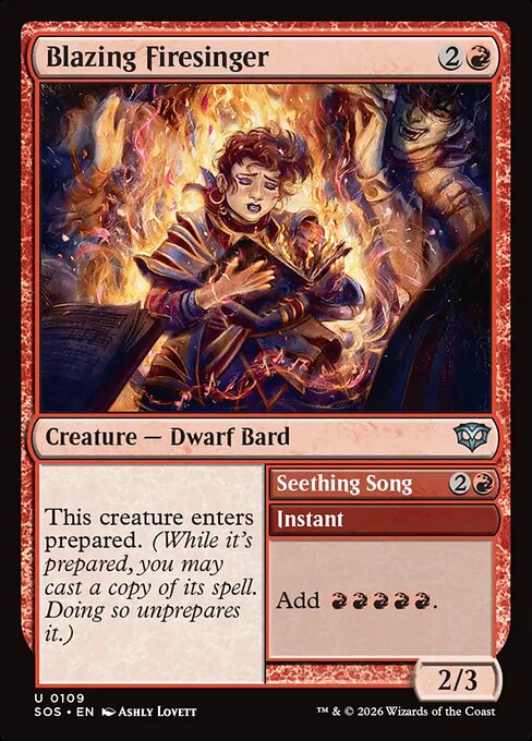 Blazing Firesinger // Seething Song - Secrets of Strixhaven #109