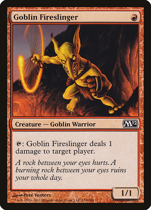 Goblin Fireslinger - Magic 2012 #139 Magic: The Gathering card image