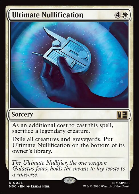 Ultimate Nullification Marvel Super Heroes Commander Magic: The Gathering card image