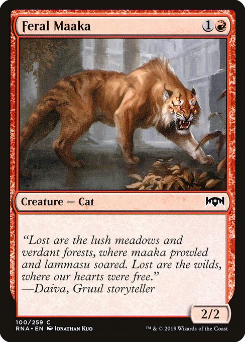 Feral Maaka - Ravnica Allegiance #100 Magic: The Gathering card image