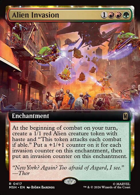 Alien Invasion Marvel Super Heroes Magic: The Gathering card image