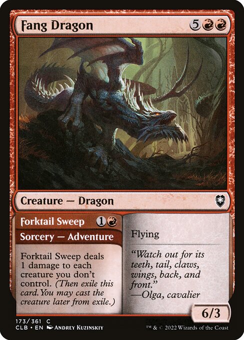 Fang Dragon // Forktail Sweep - Commander Legends: Battle for Baldur's Gate #173