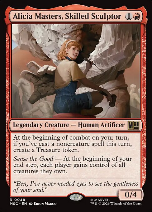 Alicia Masters, Skilled Sculptor Marvel Super Heroes Commander Magic: The Gathering card image