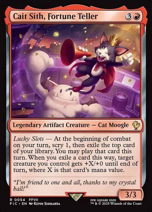 Cait Sith, Fortune Teller - Final Fantasy Commander #54 Magic: The Gathering card image
