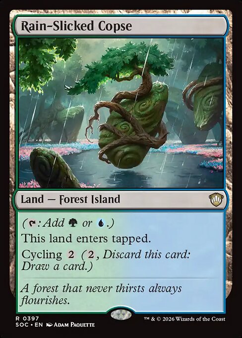 Rain-Slicked Copse - Secrets of Strixhaven Commander #397