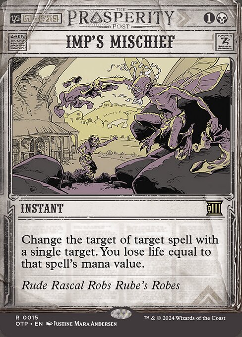 Imp's Mischief - Breaking News #15 Magic: The Gathering card image