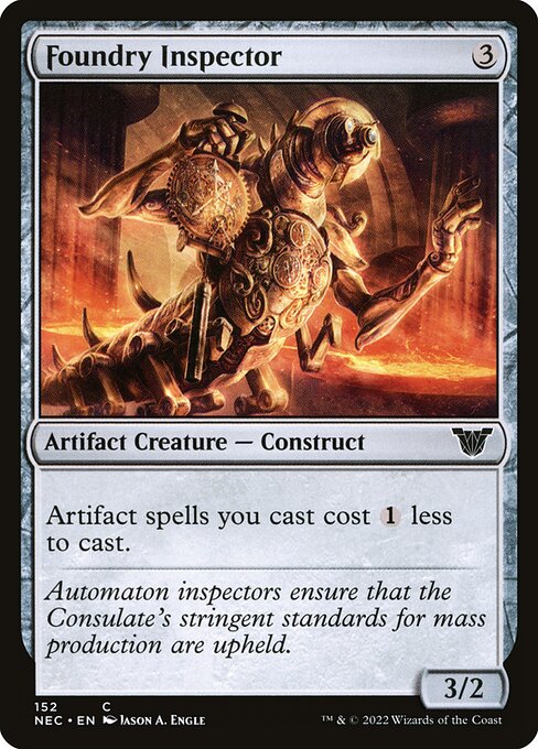 Foundry Inspector Neon Dynasty Commander Magic: The Gathering card image
