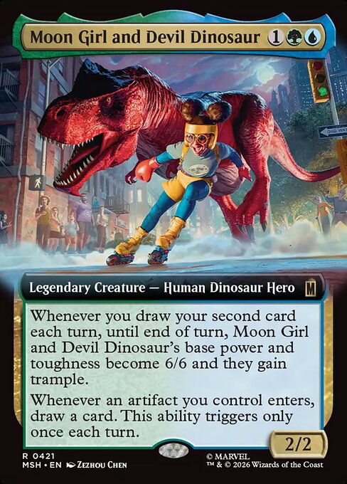 Moon Girl and Devil Dinosaur Marvel Super Heroes Magic: The Gathering card image