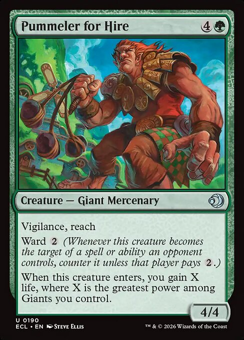Pummeler for Hire Lorwyn Eclipsed Magic: The Gathering card image