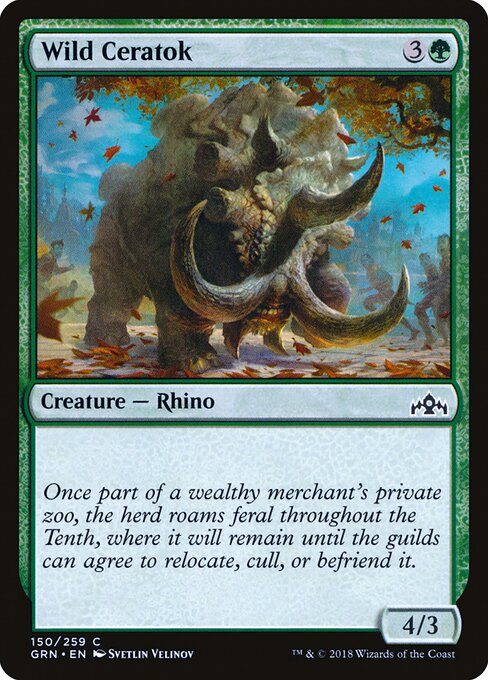Wild Ceratok Guilds of Ravnica Magic: The Gathering card image