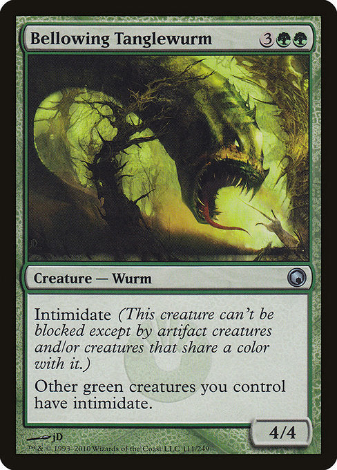 Bellowing Tanglewurm - Scars of Mirrodin #111 Magic: The Gathering card image
