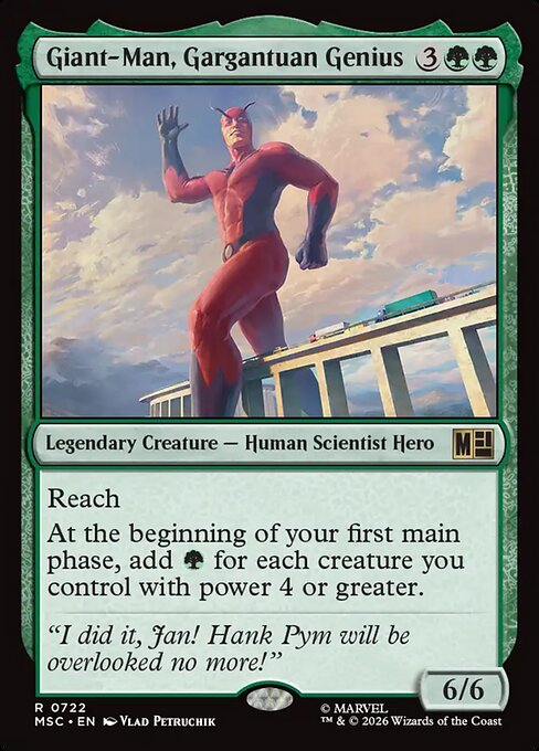 Giant-Man, Gargantuan Genius Marvel Super Heroes Commander Magic: The Gathering card image