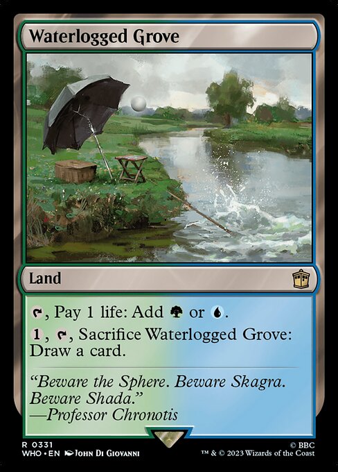 Waterlogged Grove Doctor Who Magic: The Gathering card image