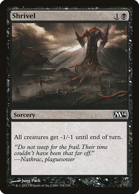 Shrivel Magic 2014 Magic: The Gathering card image