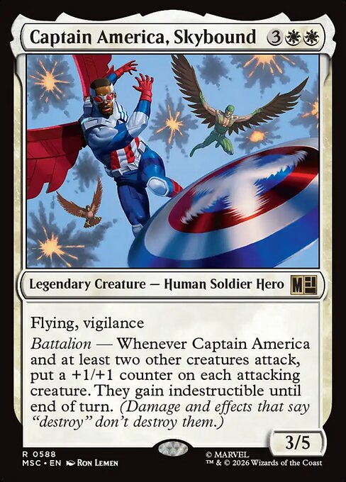 Captain America, Skybound - Marvel Super Heroes Commander #588 (Foil)