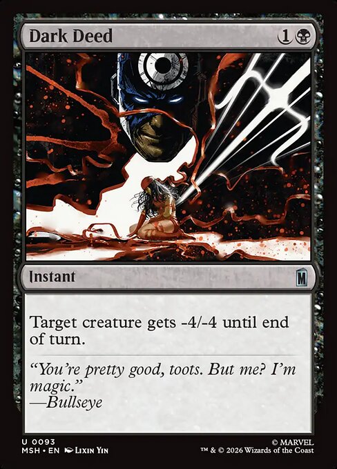 Dark Deed Marvel Super Heroes Magic: The Gathering card image