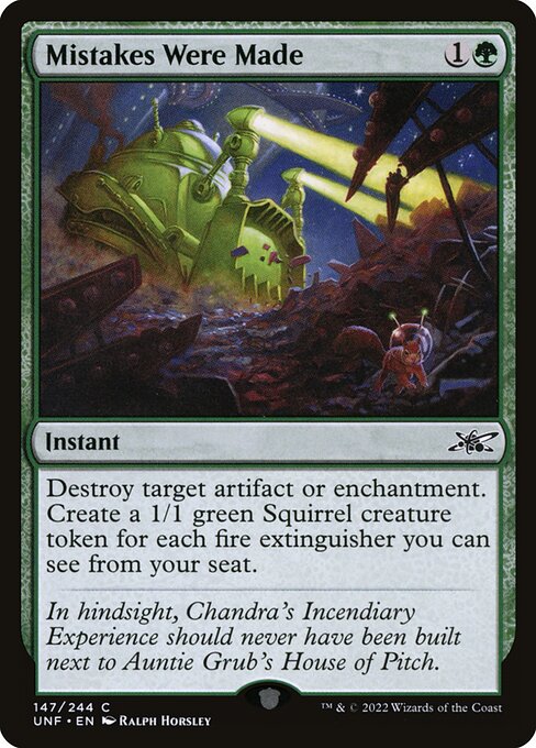 Mistakes Were Made - Unfinity #147 - Near Mint - Non-Foil