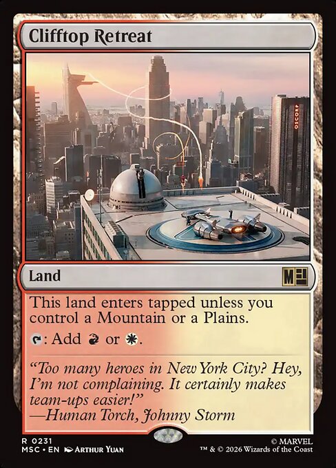 Clifftop Retreat Marvel Super Heroes Commander Magic: The Gathering card image