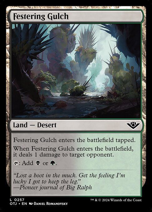 Festering Gulch - Outlaws of Thunder Junction #257 Magic: The Gathering card image